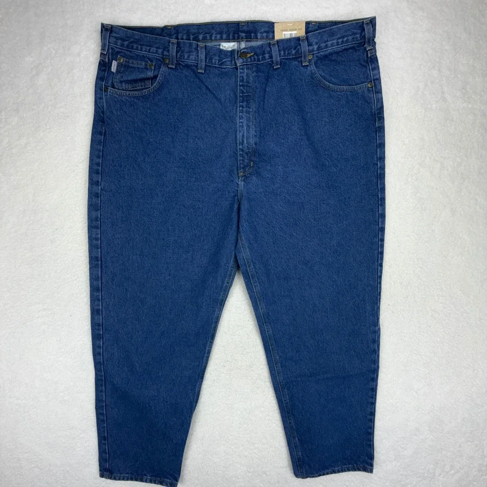 Carhartt B17 DST Relaxed Fit Tapered Leg Jeans‎ Mens 50x32 Dark Stone Blue NWT